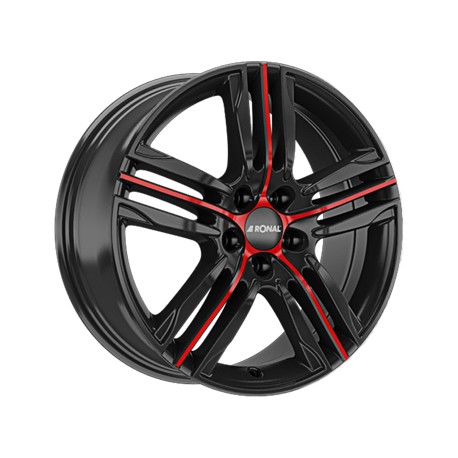 Ronal R57 MCR negra linea radio rojo