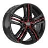 Ronal R57 MCR negra linea radio rojo